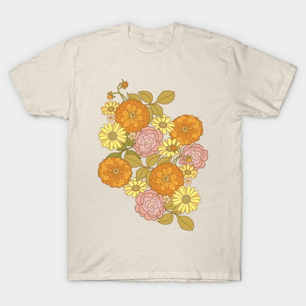 70s Tossed Floral T-Shirt by Pamelandia